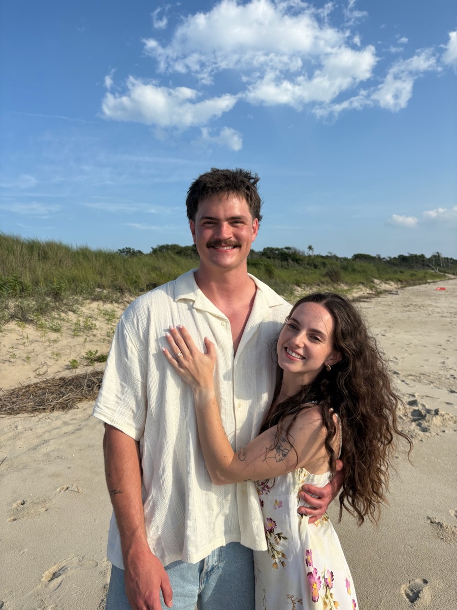 Melanie and Casey on the beach